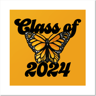 Class of 2024 monarch butterfly art Posters and Art